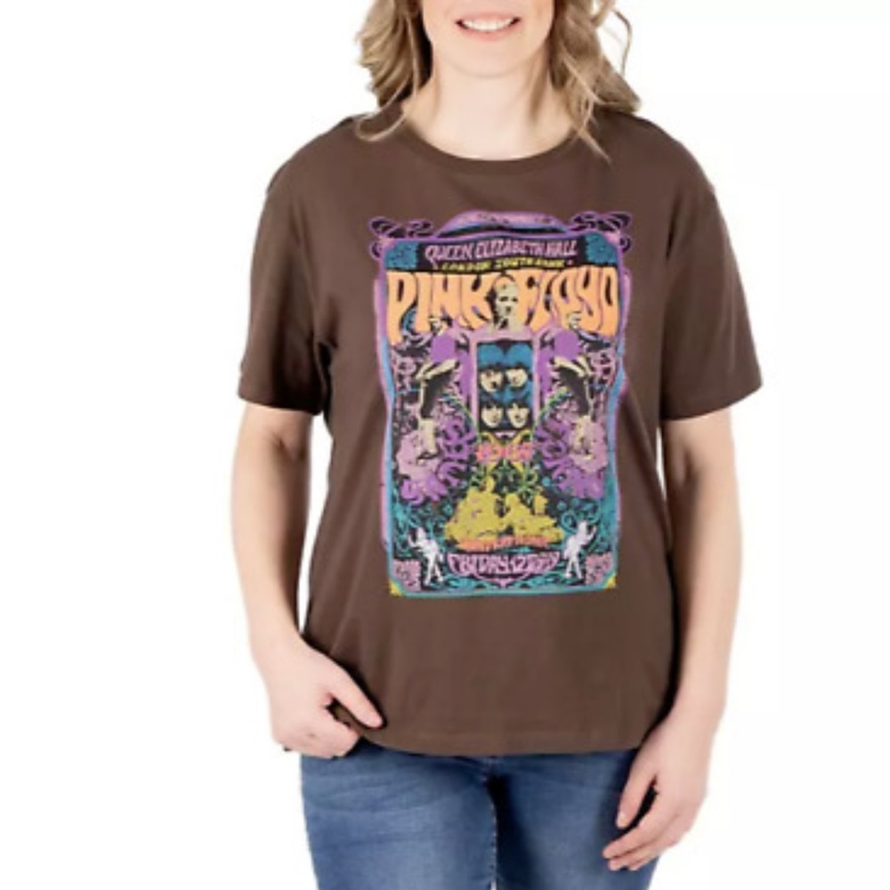 19. Pink Floyd Brown Graphic Band T-Shirt